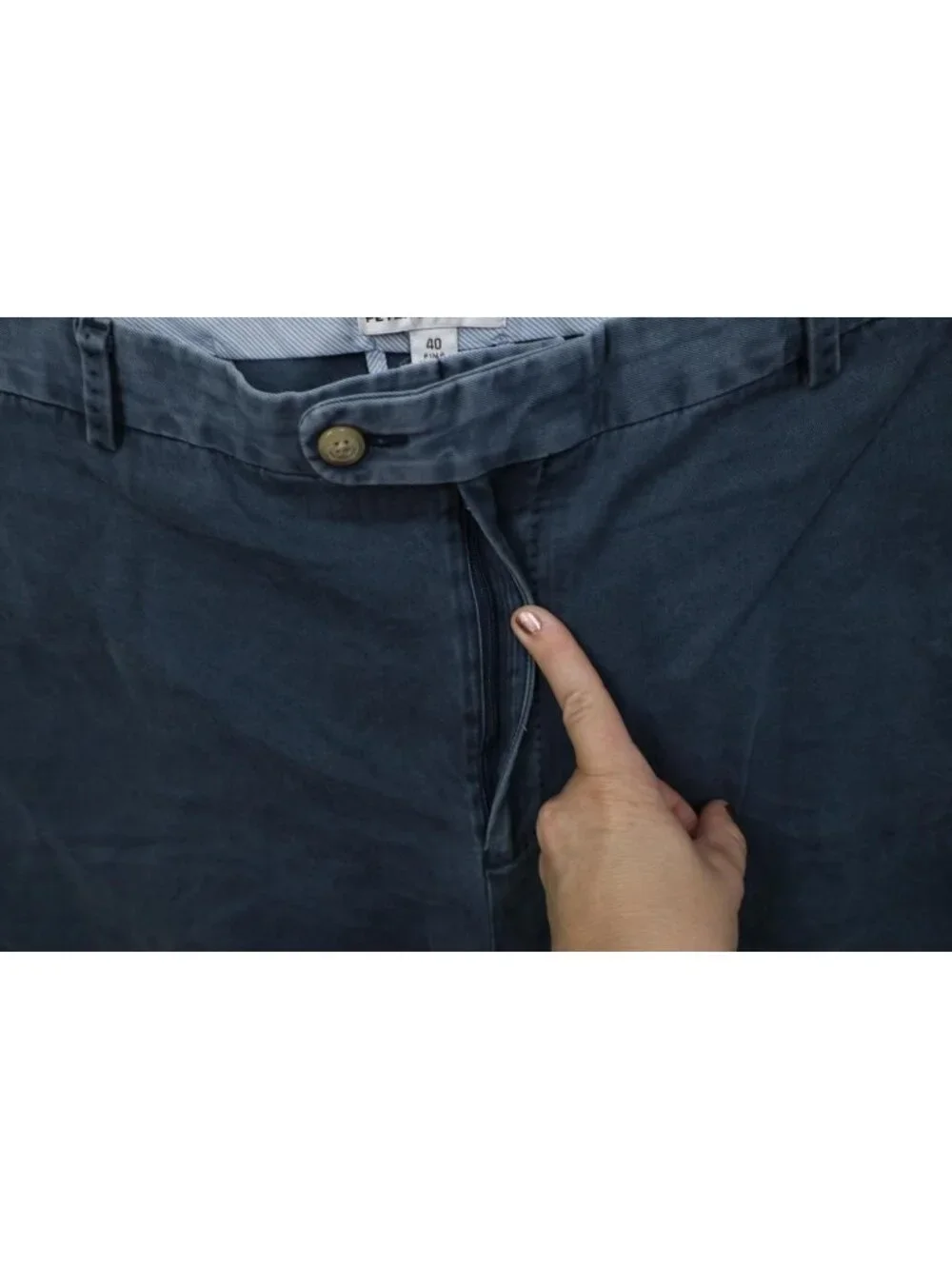 Peter Millar Mens 40 Faded Stonewash Above Knee Golfing Golf Chino Shorts Blue
